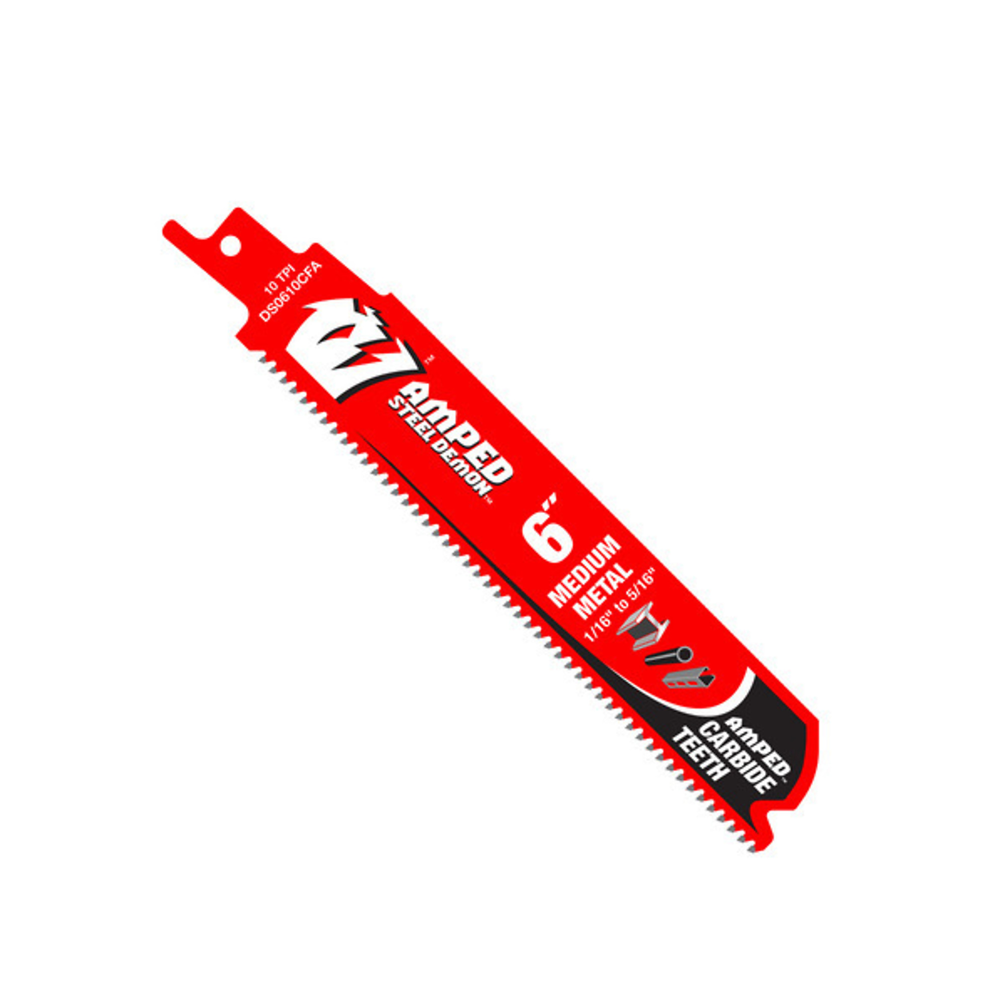 Diablo Tools, 6in. 10TPI AMPED Carbide Recip. Metal Blades 3pk, Included (qty.) 3 Model# DS0610CFA3
